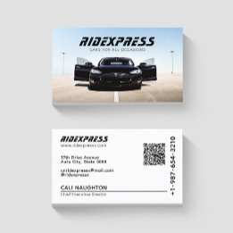 Affärskortet Black Car Rental Service White Visitkort