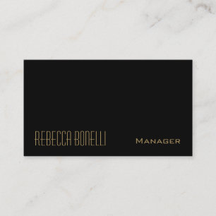 Affärskortet Black Guld Färg Monogram Manager Visitkort