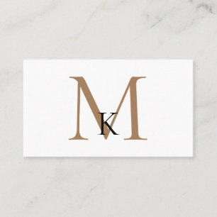 Affärskortet Black & Guld Monogram Visitkort