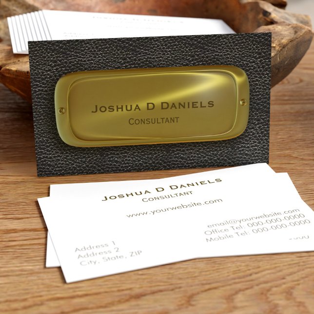 Affärskortet Black Guld Professionell Consultant Visitkort (A classic business card suitable for all professionals)