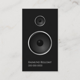 Affärskortet Black Music Speaker Visitkort