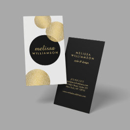 Affärskortet Black och Guld Glamor och Beauty Visitkort