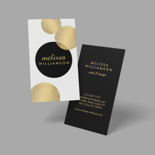 Affärskortet Black och Guld Glamor och Beauty Visitkort
