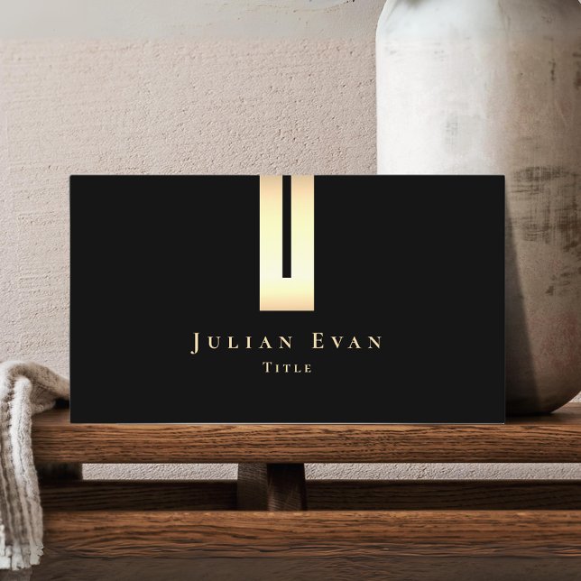Affärskortet Black och Guld Visitkort (Skapare uppladdad)