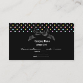 Affärskortet Black Pastel Spot BOW Visitkort