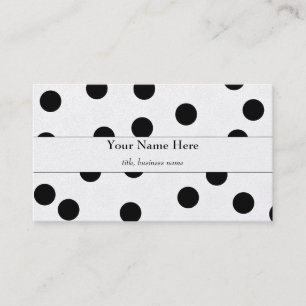 Affärskortet Black Polka Dot Visitkort