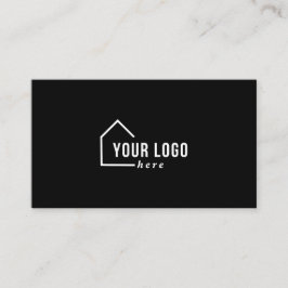 Affärskortet Black Real Gods Logotyp Photo QR-kod Visitkort