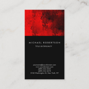 Affärskortet Black Red Abstrakt Consultant Visitkort