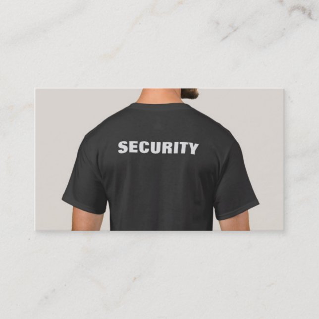 Affärskortet Black Security Shirt Visitkort (Framsida)