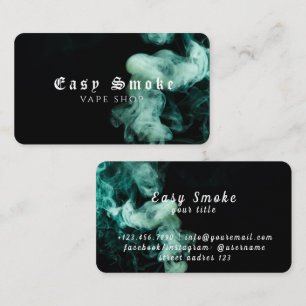 Affärskortet Black Smoke Vape Shop Visitkort