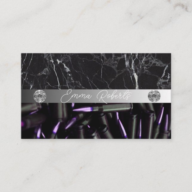 Affärskortet bläck Typography Tattoo Artist Visitkort (Framsida)