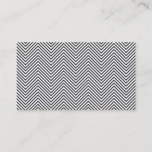 Affärskortet BLACK & WHITE CHEVRON MÖNSTER Visitkort