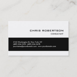 Affärskortet Black White Classical Standard Visitkort