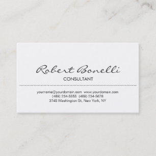 Affärskortet Black & White Script Consultant Visitkort