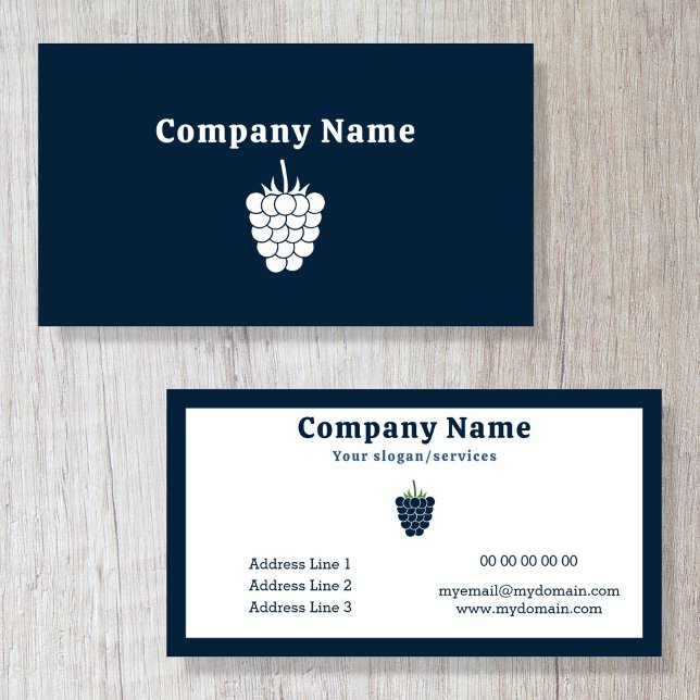Affärskortet Blackberry Fruit Visitkort (Blackberry Fruit Business Card)