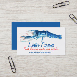 Affärskortet Blåhummer/Fiske Visitkort