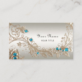 Affärskortet Blåstenar i Guld Visitkort