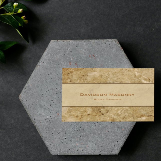 Affärskortet blek Stone Visitkort (Pale Stone Business Card)