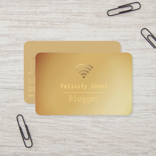 Affärskortet bloggare visitkort (Fram/Back In Situ)