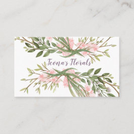 Affärskortet Blommigt av vattenfärg Visitkort