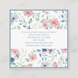 Affärskortet Blommigt av Wildblomma Fyrkantigt Visitkort