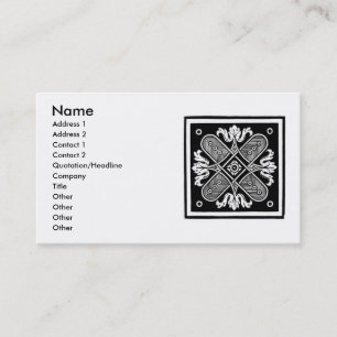 Affärskortet blommigt Design Visitkort