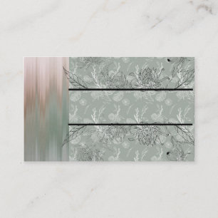 Affärskortet Blommigt för designers Grönt med Visitkort
