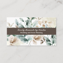affärskortet blommigt för elegantens vattenfärg visitkort