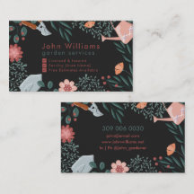 Affärskortet blommigt Garden Services