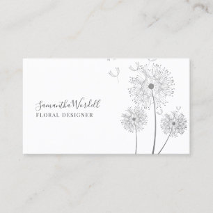 Affärskortet blommigt Illustration Florist Visitkort