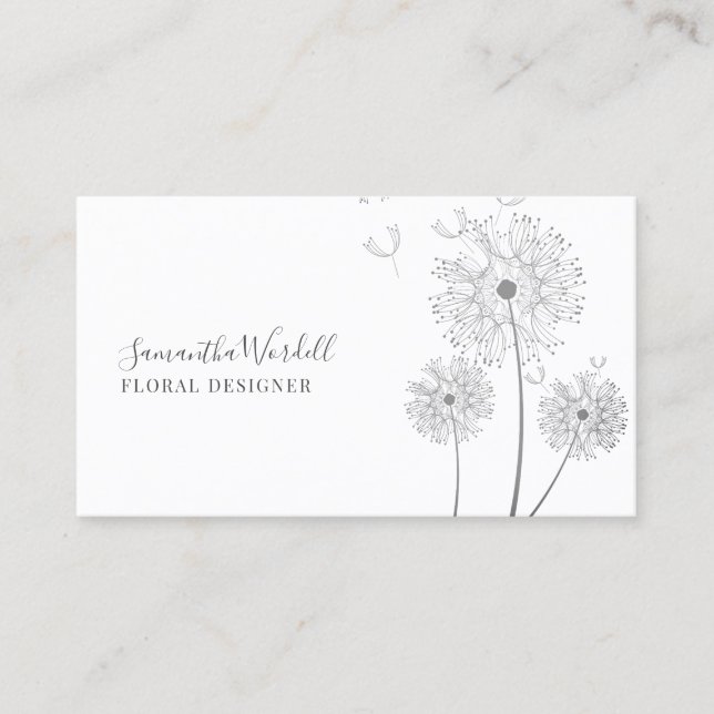 Affärskortet blommigt Illustration Florist Visitkort (Framsida)