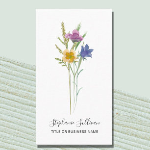 Affärskortet blommigt Professionell Visitkort
