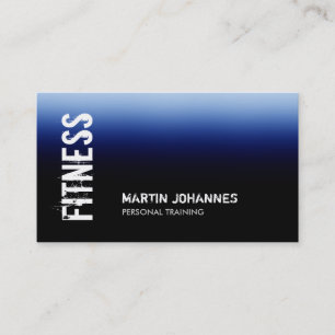 Affärskortet Blue Black Fitness Personal Trainer Visitkort