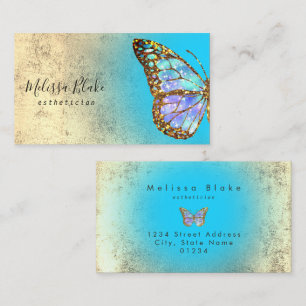 affärskortet Blue Butterfly logotyp Visitkort