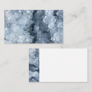 Affärskortet Blue Celestite Crystal Cluster Skriv Visitkort