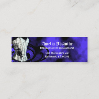 Affärskortet Blue Corset Goth Mini Visitkort