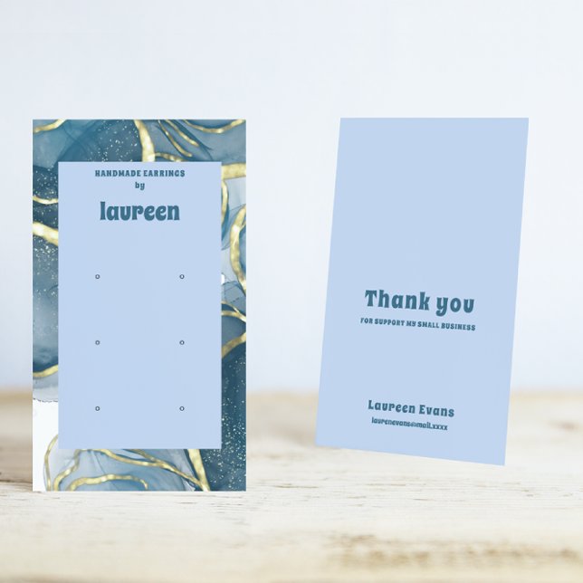 Affärskortet Blue Earring Visning Visitkort (Skapare uppladdad)