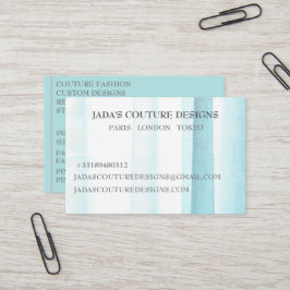 Affärskortet Blue Fabric designer mode couture Visitkort