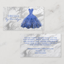 Affärskortet Blue Glittery Seamstress