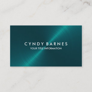 Affärskortet Blue Grönt Teal Metallic Sheen (blått Visitkort