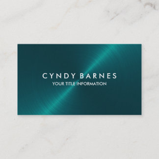 Affärskortet Blue Grönt Teal Metallic Sheen (blått Visitkort