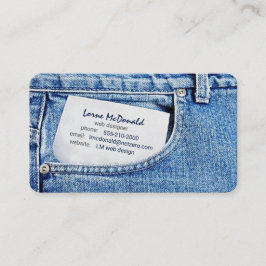 affärskortet blue jeans webben designer visitkort