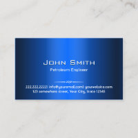 Affärskortet Blue Metall Petroleum Ingenjör