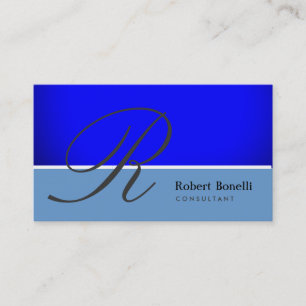 Affärskortet Blue Monogram Consultant Visitkort