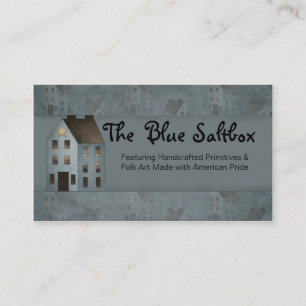 Affärskortet Blue Saltbox Primitive Land Visitkort