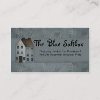 Affärskortet Blue Saltbox Primitive Land Visitkort