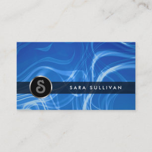 Affärskortet Blue Smoke Monogram Visitkort