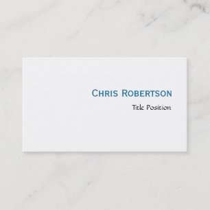 Affärskortet Blue White Charming Script Visitkort