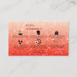 Affärskortet Body Butter Application Red Glitter Visitkort