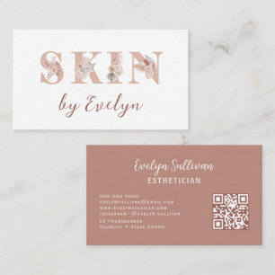 Affärskortet Boho Blommigt Brev Skin Visitkort